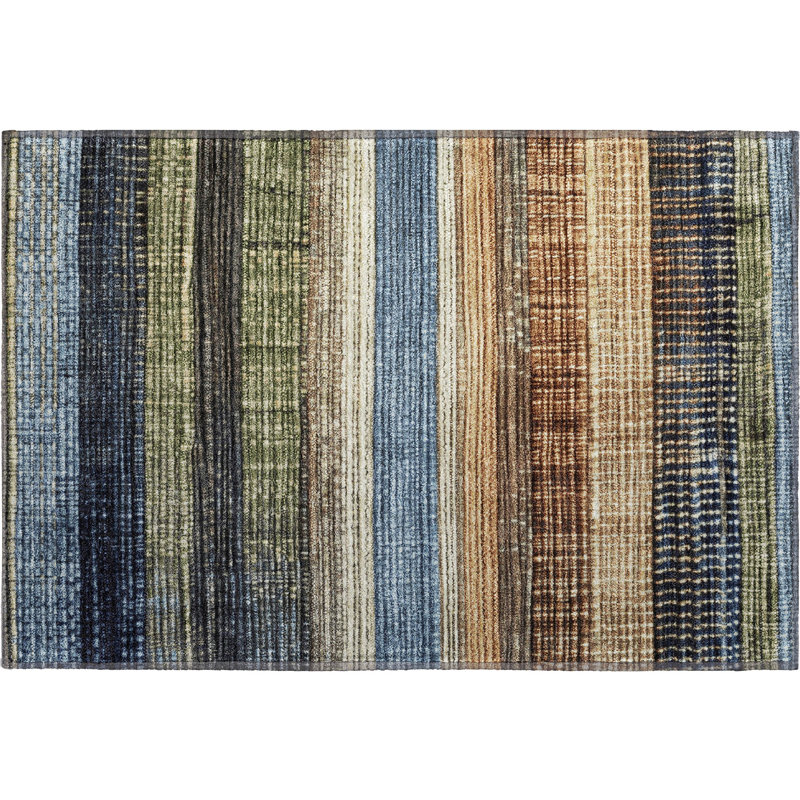 Premium Machine Washable Medena AMF1873 Stripes Rug, Rectangle 1'8" x 2'6"