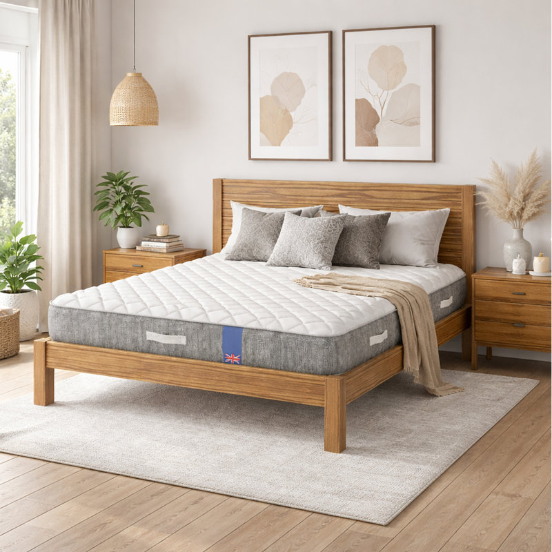 Enhanced Comfort Medium Hybrid Pocket Mattress with Memory Foam and 5 Handles, Small Single (2'6)