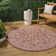 Leonora Bohemian Textured Weave Floral Red/Taupe Indoor/Outdoor Rug