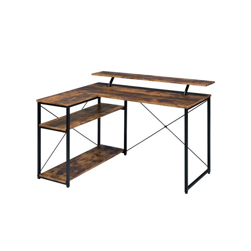 Corson L-Shaped Writing Desk, Brown