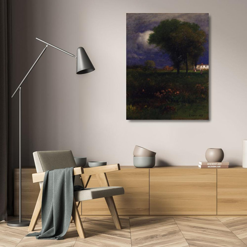 "Sept après-midi" par George Inness - Art mural sur toile tendue avec châssis, H 24 po x l 17 po