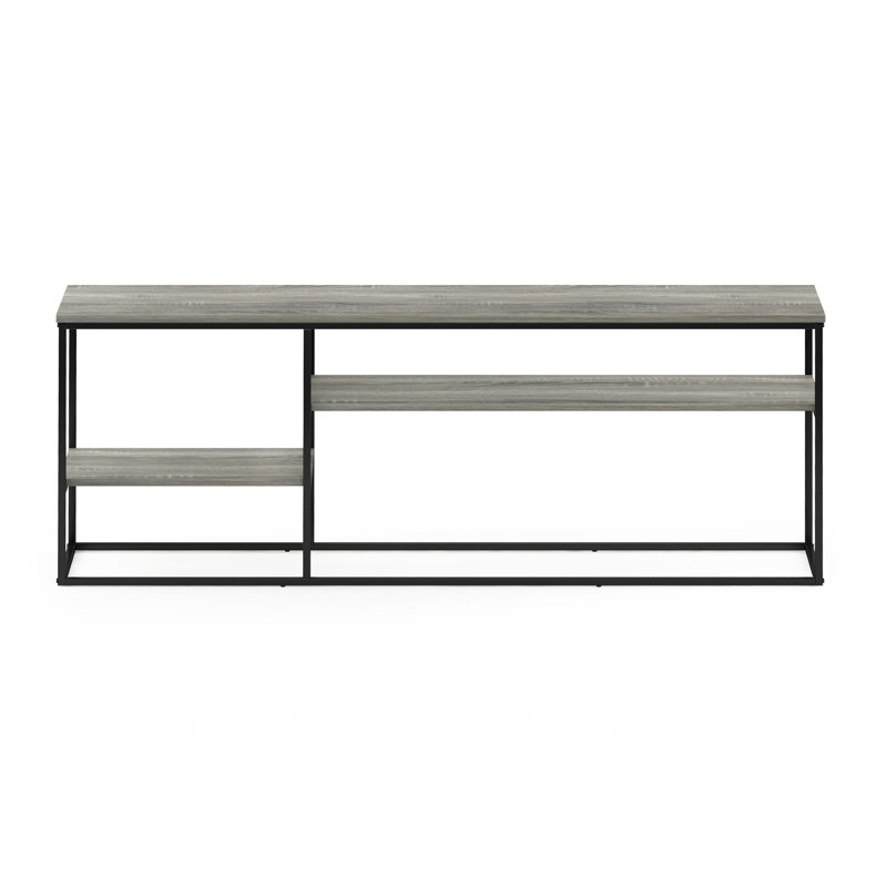 Emilda TV Stand for TVs, 21.9" H x 60" W x 16" D, French Oak Grey/Black