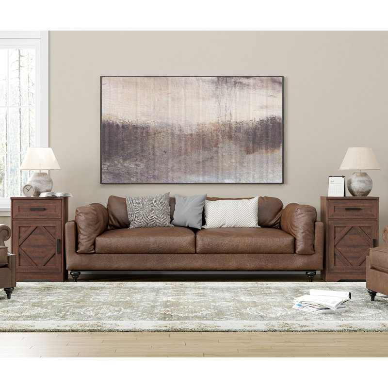 Meuble télé Lazza, Bois brun foncé