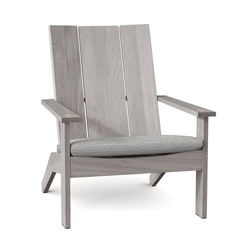 Adirondack en teck Ashland - Huître, Pas de soudure, Huître teck, Tweed caramel