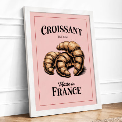Croissant Label Vintage - Framed Print
