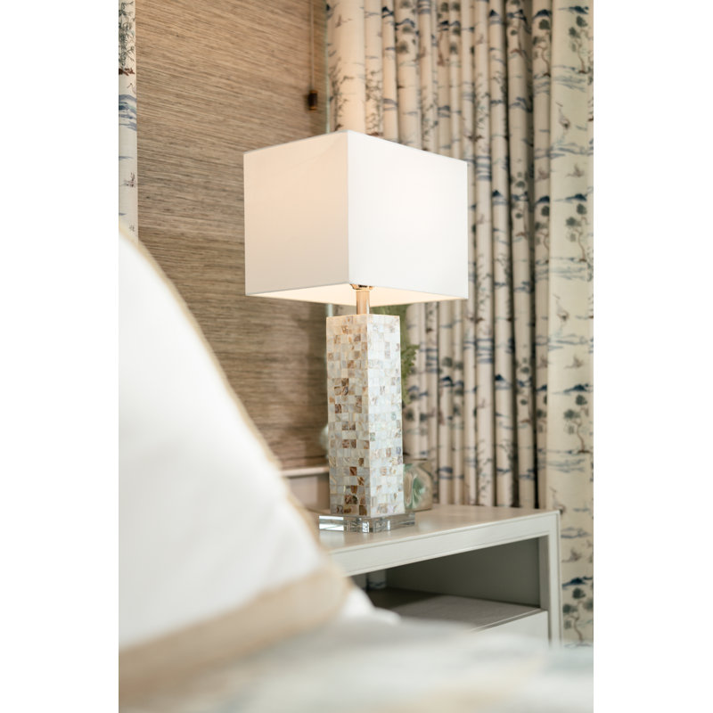 Harper - 29" Nature Mother of Pearl Table Lamp with Crystals - Set of 2 - Natural Shell Finish