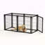 Cage pour chien, chenil 47,2 po pour petits chiens de taille moyenne, parc pour chiots avec dessus, cage pour animal de compagnie, noir, L 47,2 po x l 22 po x H 24 po.