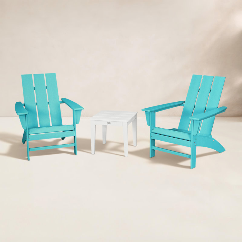 Ensemble 3 pièces POLYWOOD Adirondack moderne, Aruba