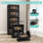 Folding Storage Cabinet, 5 Tiers Collapsible Storage Bins With Magnetic Door