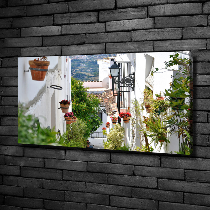 A Charming Street - Wrapped Canvas Print