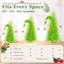 Sapin de Noël pliable et fantaisiste vert citron préilluminé, sapin Norfolk réaliste 2 en 1 à double style avec lumière blanche chaude, aspect classique ou incurvé, sapin de Noël mince pour décoration intérieure (1,20 m)-816011018