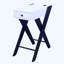 Table d'appoint avec port USB noir et blanc