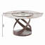 Table de salle à manger en pierre frittée 59,05 po avec table ronde ronde de 31,5 po (table unique)