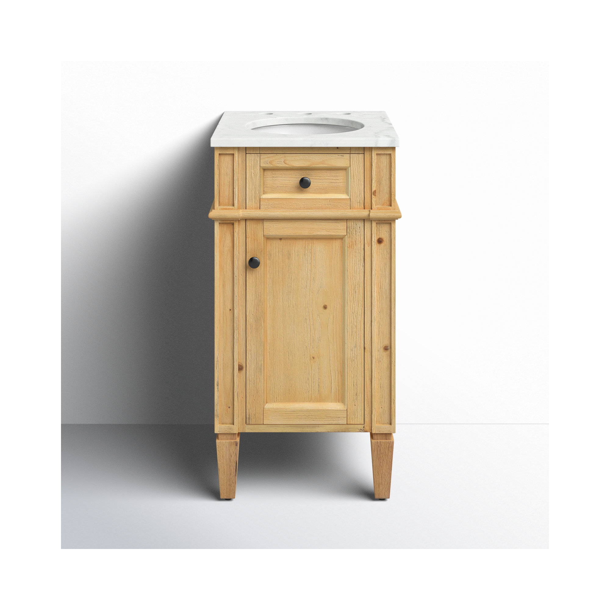 Rivers 18'' Single Bathroom Vanity, Natural Wood