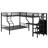 L-Shaped Bunk & Loft Bed with Desk, Wardrobe Storage and USB