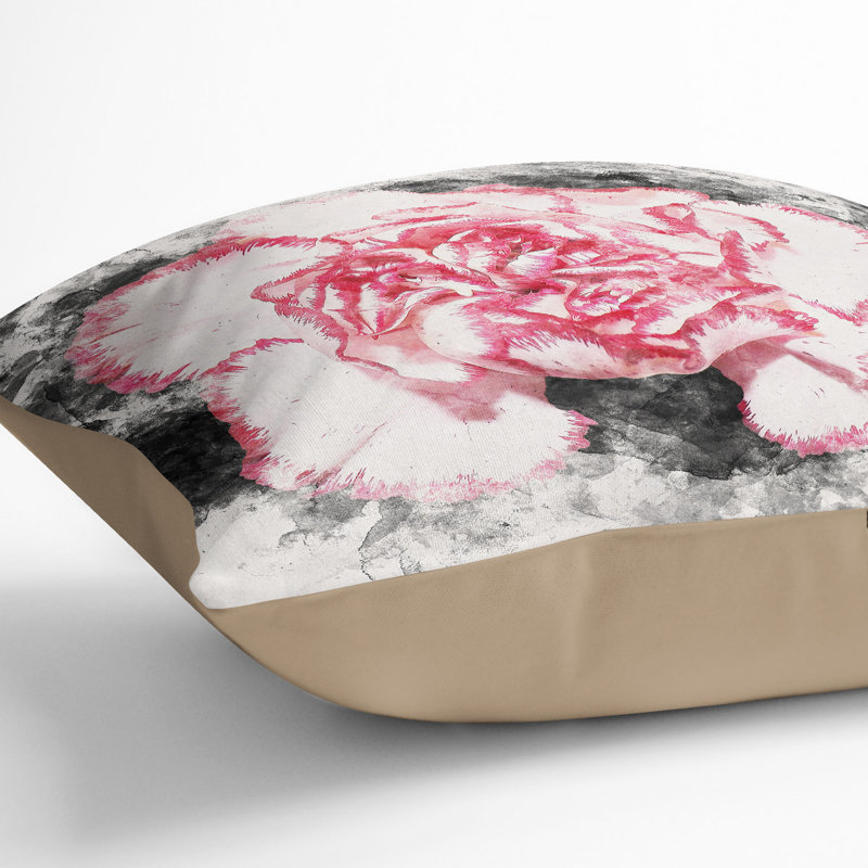 Square Throw Cushion, 40cm H x 40cm W x 15cm D, Stone
