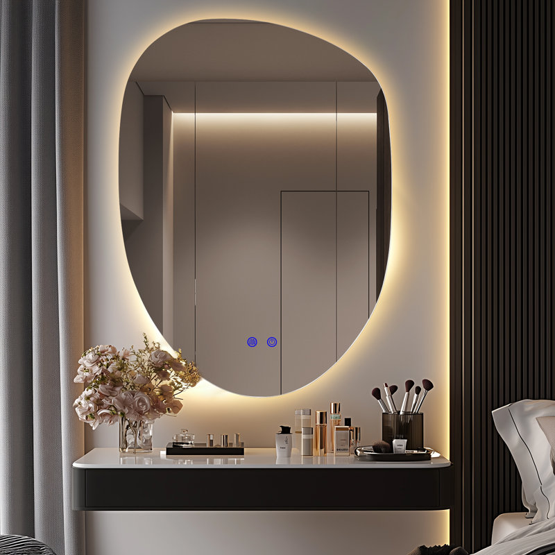 Miroir mural anti-buée Dibbrun, Asymétrique, 23 po x 32 po