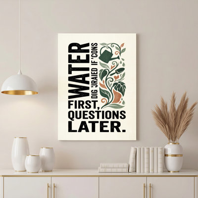 Art mural en toile Gallery Wrap pour le salon, la chambre à coucher, le bureau ou le vestibule - Décoration murale décorative avec de l'eau d'abord