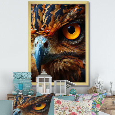 «Browm Owl Animal Portrait I», reproduction sur toile