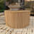 Cole And Grey Wood Handmade Ribbed Living Room Coffee Table With Slatted Base-1220465484