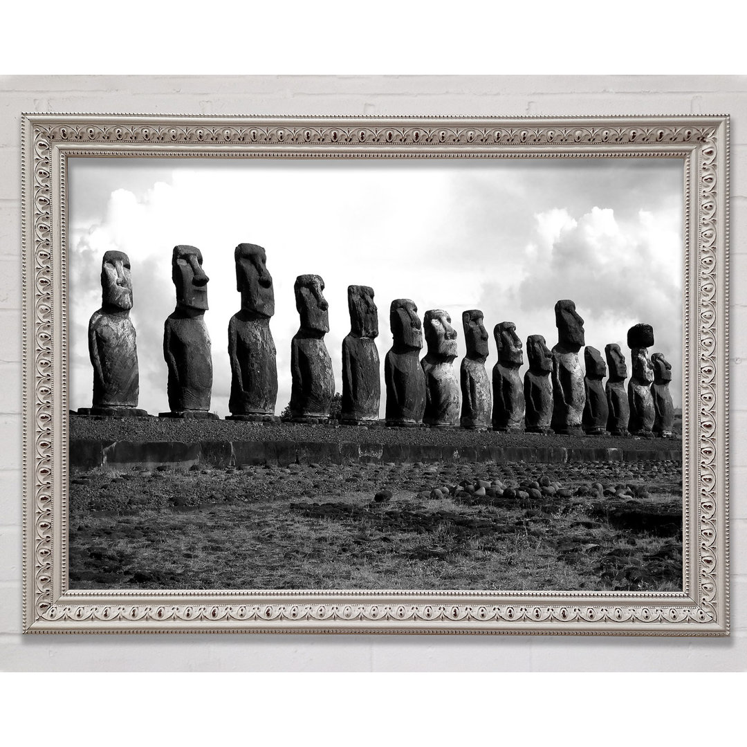 Gerahmtes Poster Easter Island Statues