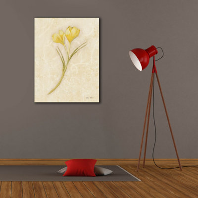 Red Barrel Studio® 'Yellow Crocus Stem' by Cheri Blum Canvas Wall Art, 26" x 34"