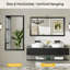 Modern & Contemporary Beveled Metal Framed Rectangular/Square Bathroom Vanity Mirrors with HD Tempered Glass-67756022-67756025-71934697