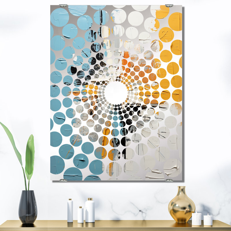 Kakarla - Grand miroir mural abstrait, 40 po x 30 po