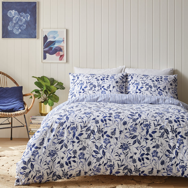 Brianna Floral Duvet Cover Set, Double Duvet Cover + 2 Standard Pillowcases