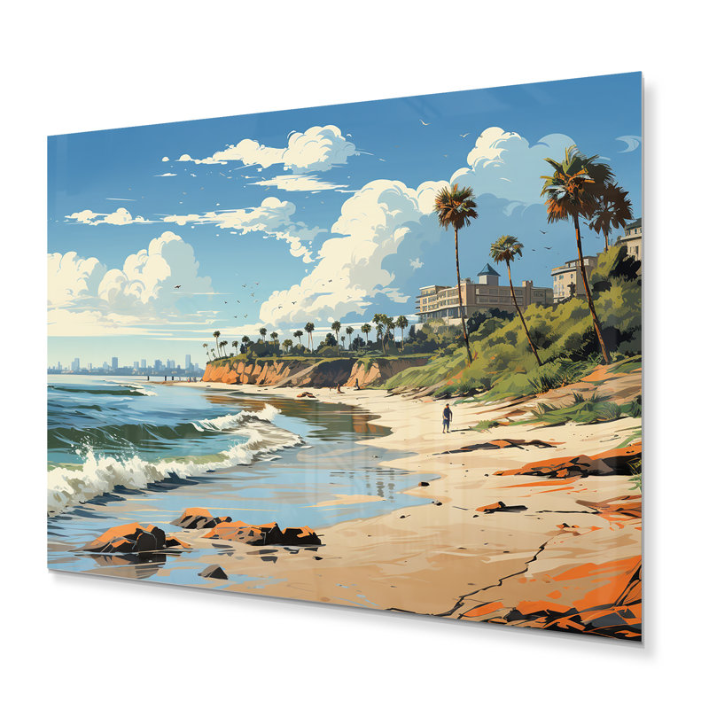 California Seascape II - impression sans cadre sur métal, H 12 po x l 20 po x P 1 po