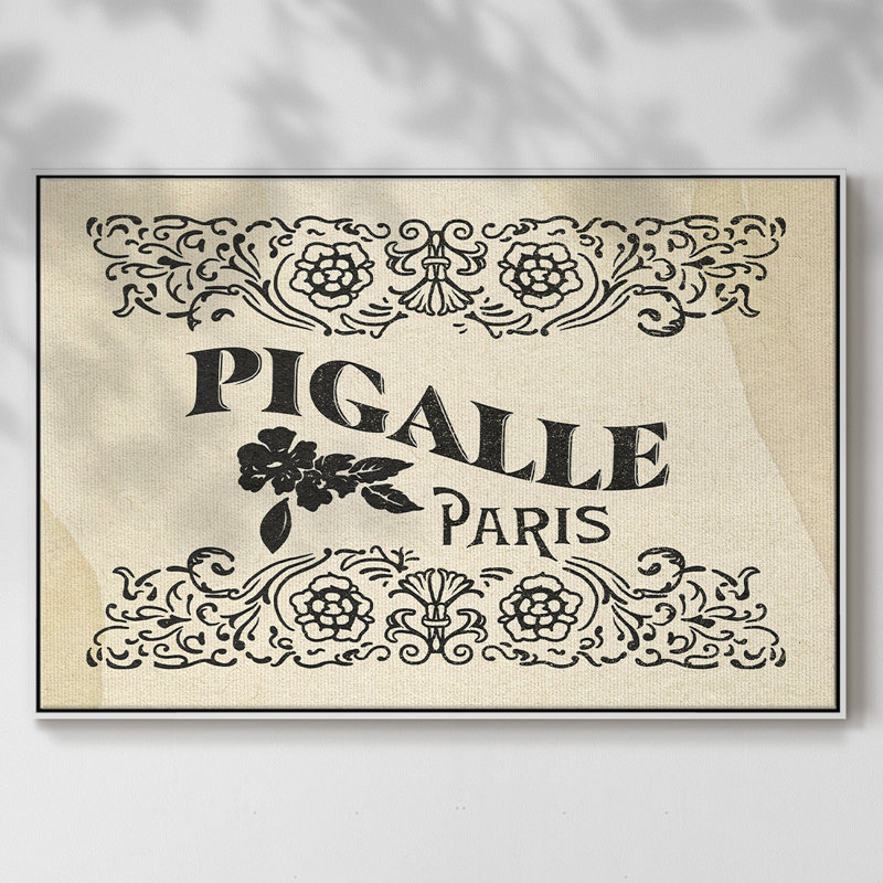 Antique French Label III, reproduction d'art sur toile, H 27 po x l 41 po x P 2 po, Blanc