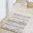 Polyester Woven Texture Stripe Bath Rug 20x32" | Soft Absorbent Non-Slip Floor Mat | Modern Minimalist Bathroom Decor | Machine Washable-122463022