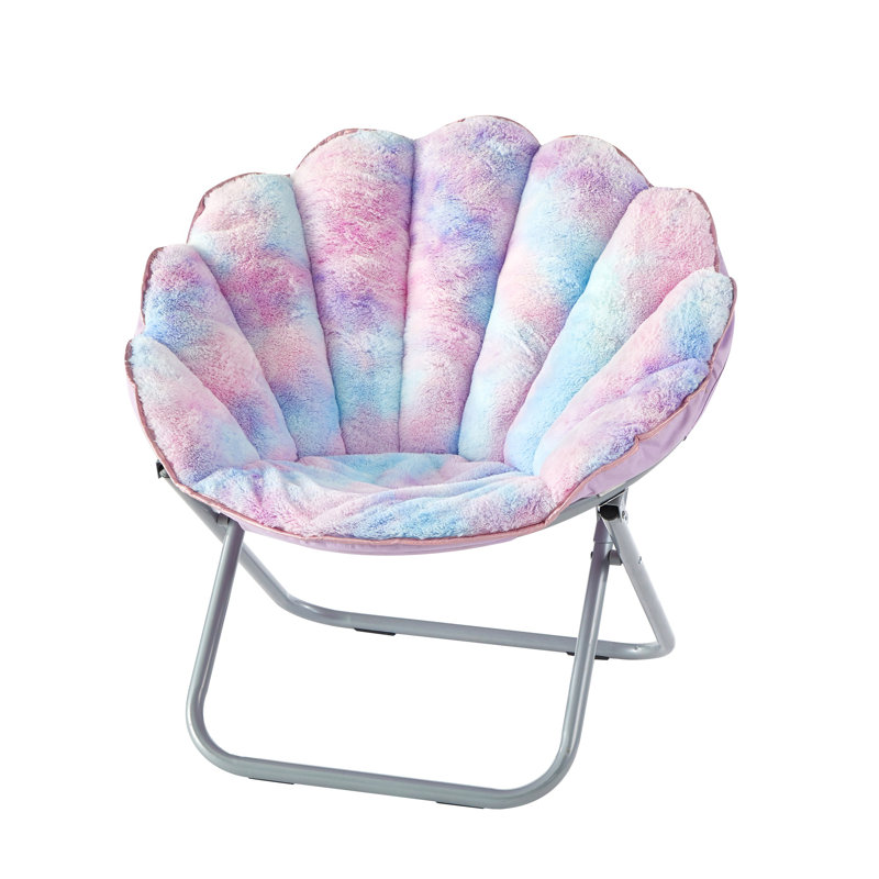  Chaise de soucoupe festonnée, teinture par nœuds mauve