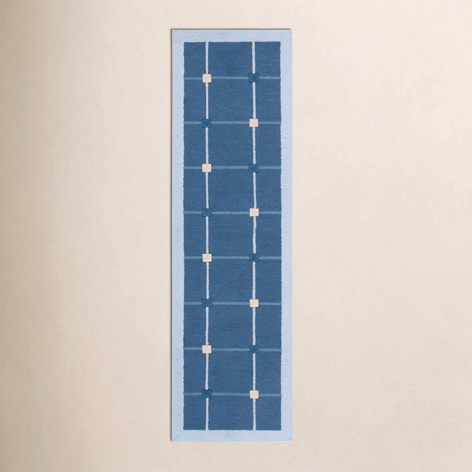 Elway Hand-Woven Checkered Rug, Runner 2'3" x 8'