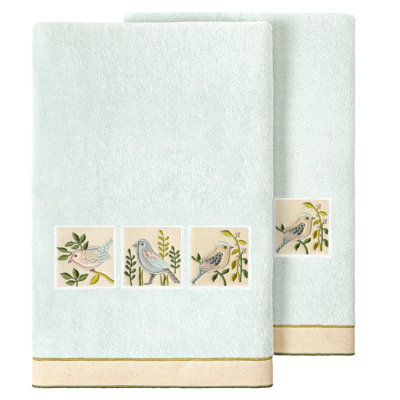 Ensemble de 2 serviettes de bain en coton turc