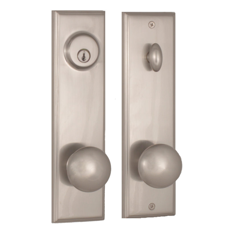 Boutons Atteberry avec pêne dormant, Gauche, Noir mat