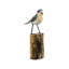 Figurine sculpture en bois sculptée à la main Wheatear