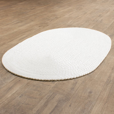 Solid Braided Farmhouse Performance Area Rug