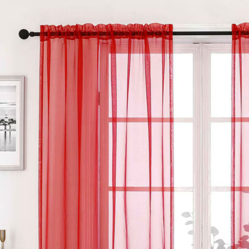  Paquet de 2 panneaux en cristal transparent diaphane l 52 po x L 84 po, rouge vin, Vin rouge, L 52 po x L 84 po