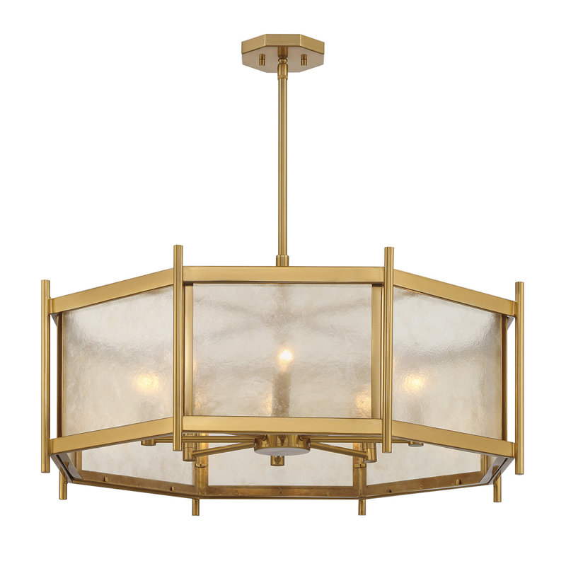 Muller 8-Light Chandelier in Warm Brass