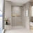 4448 In. W X 72 In. H Double Sliding Shower Door, Semiframeless Bypass Bathroom Sliding Door With 1/4" (6Mm) Tempered Glass For Walkin Shower, Chrome 24D0348CX-124947368