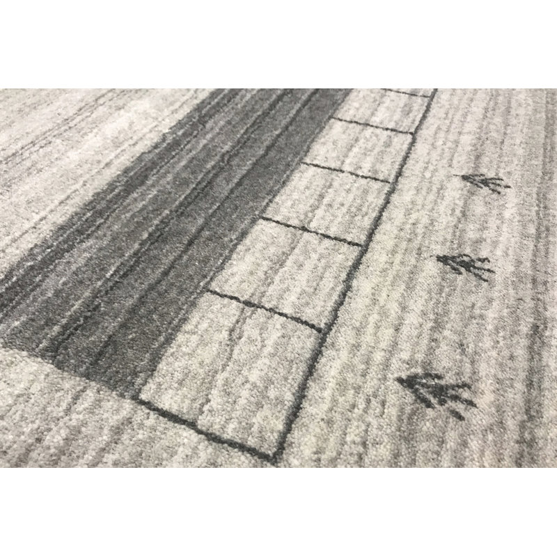 Tapis argent noué à la main de haute qualité