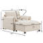 Fauteuil d'appoint rembourré avec repose-pieds avec rangement-343178773