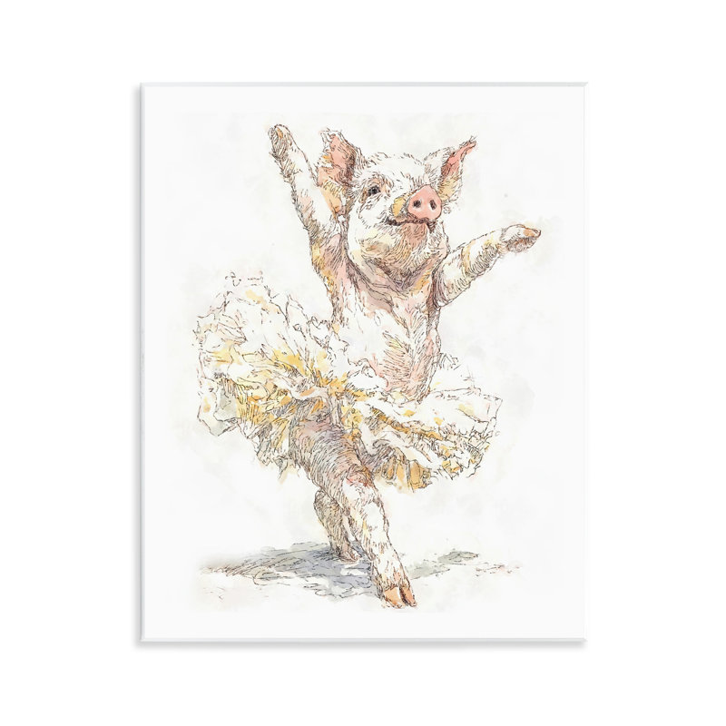 Ballet Pig Tutu Wall Plaque, design by Ziwei Li