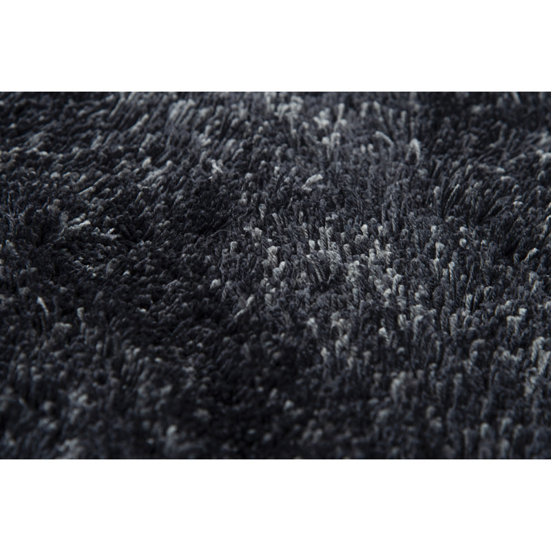 Tapis noir touffeté à la main Wensess, Rectangle 5 pi x 7 pi 6 po