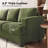89" Corduroy Sofa, 3-seater Upholstered Couch With Deep Seat, 18" High Back, Green-1854265153