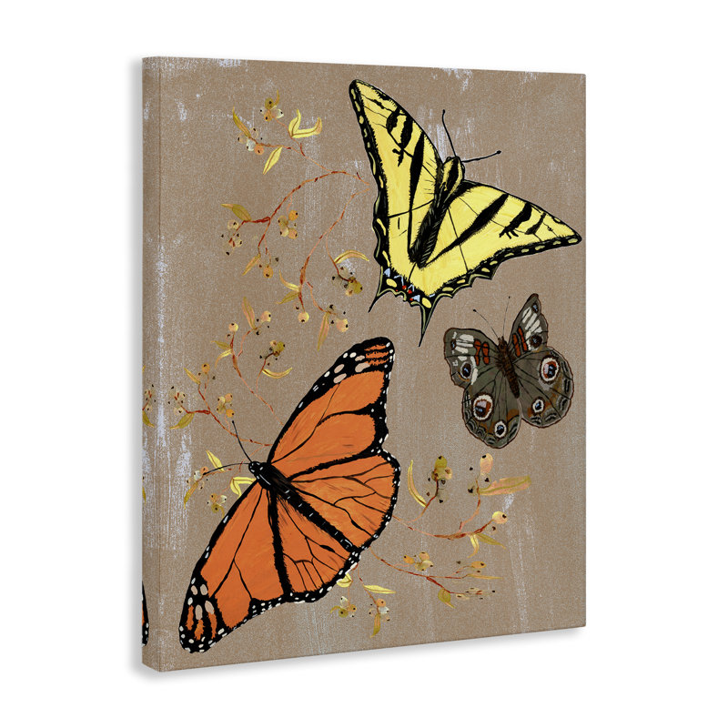 «Butterfly Collage with Herbs», art mural par Kara Keller Designs, H 20 po x l 16 po