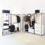 Walk-in avec panneau E0 - Placard à air intérieur à cinq tablettes en métal thermolaqué, rangement extra profond, eau et chaleur, panneau de qualité anti-rayures, double épaisseur, fabrication modulaire