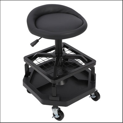 Adjustable Height Ergonomic Industrial Stool with Footrest