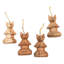 3.9'' Handmade Wood Animals Hanging Figurine Ornament